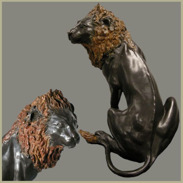 Bronzen beeld van Thea Slikboer — Lion