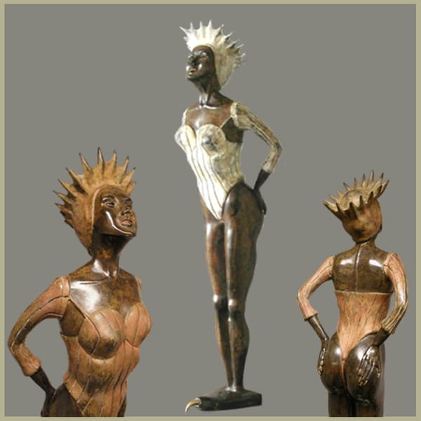 Bronzen beeld van Thea Slikboer — Vision on eternity