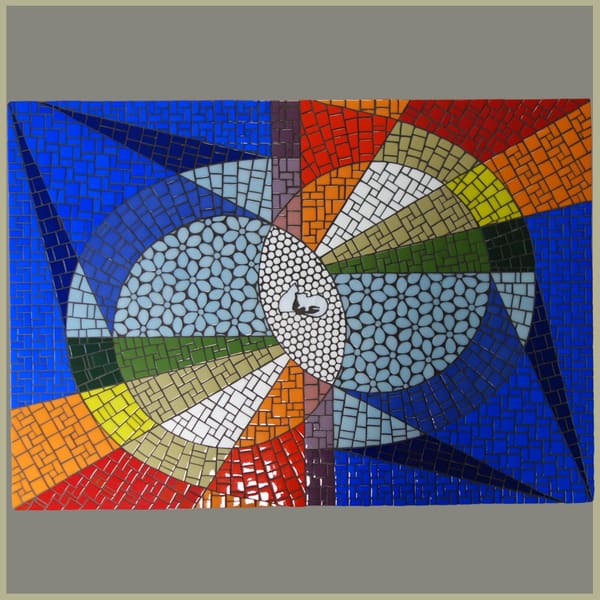 Mozaïekwerk van Thea Slikboer — Mozaiek abstract