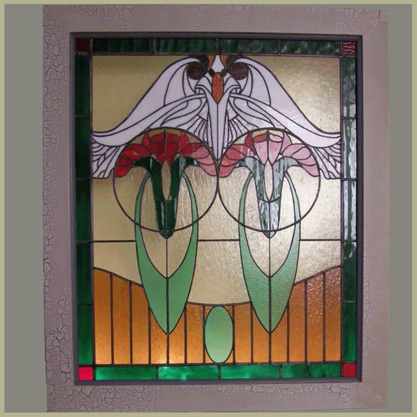 Glas-in-loodraam van Thea Slikboer — Art Nouveau